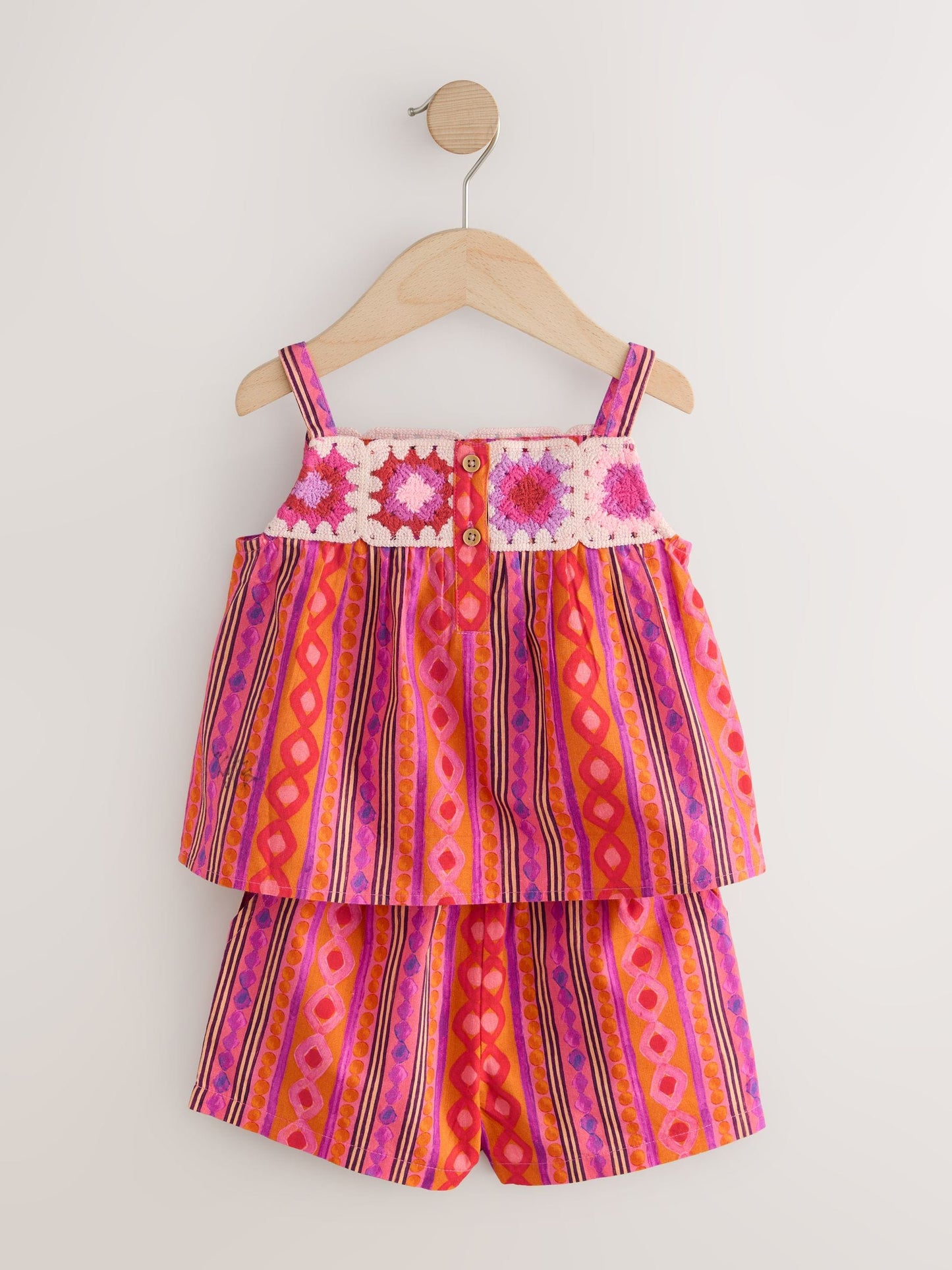 Multi Stripe Crochet Top And Short Set (3mths-7yrs) image 7