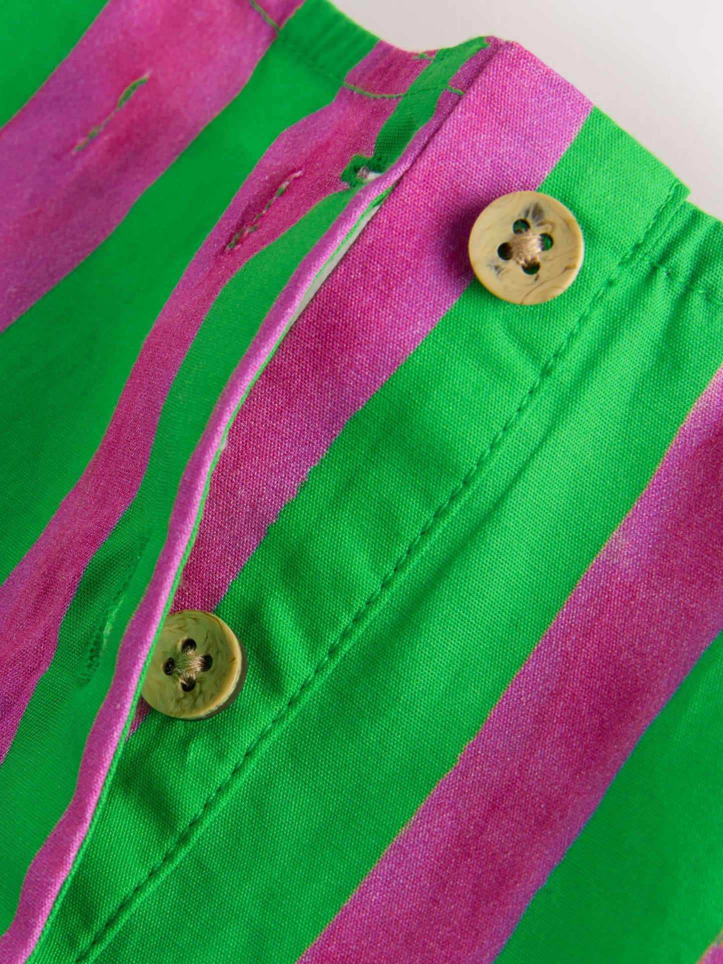 Pink/Green Stripe Embroided Shorts And Top Set (3mths-7yrs) image 3