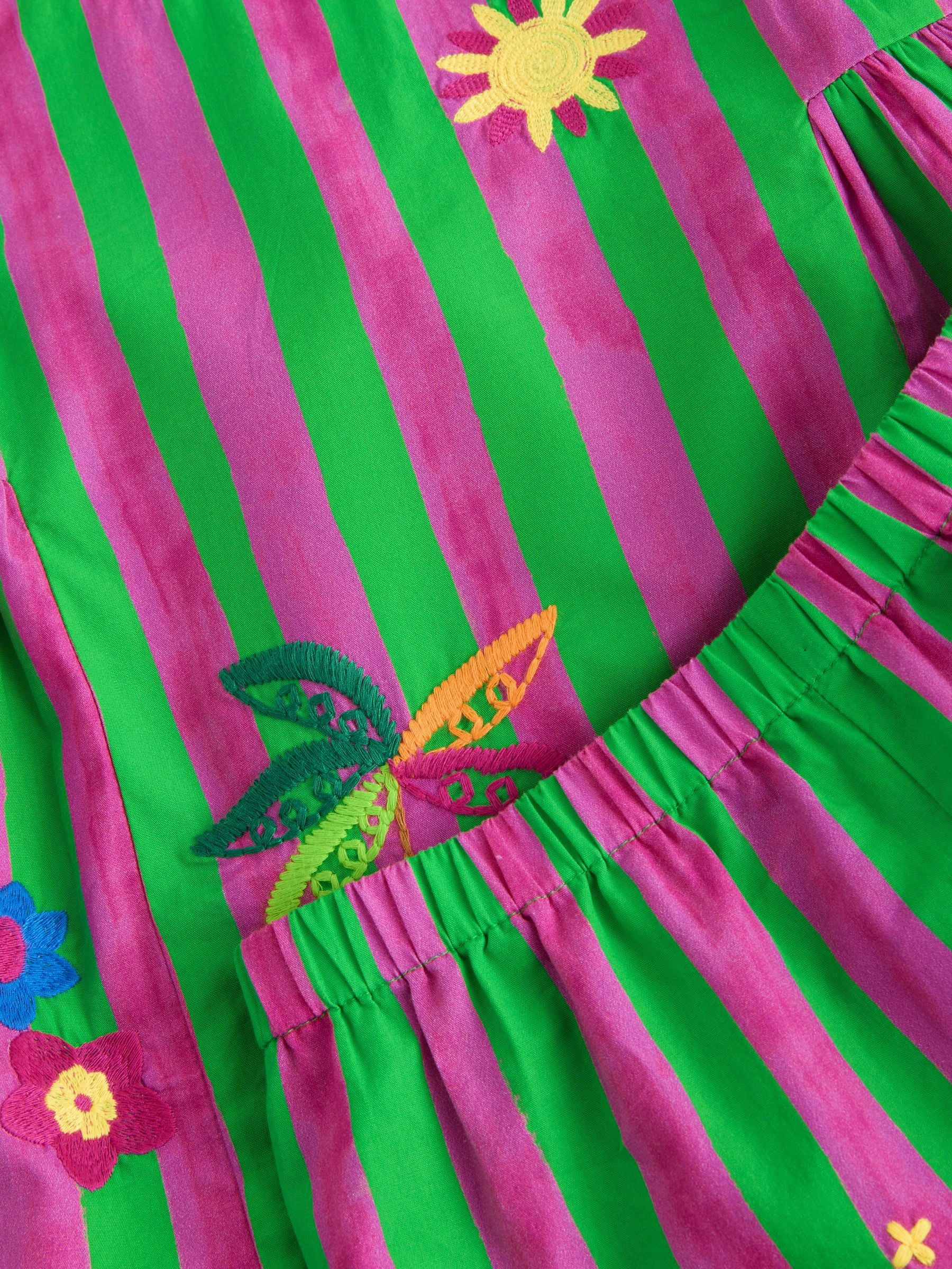 Pink/Green Stripe Embroided Shorts And Top Set (3mths-7yrs) image 8