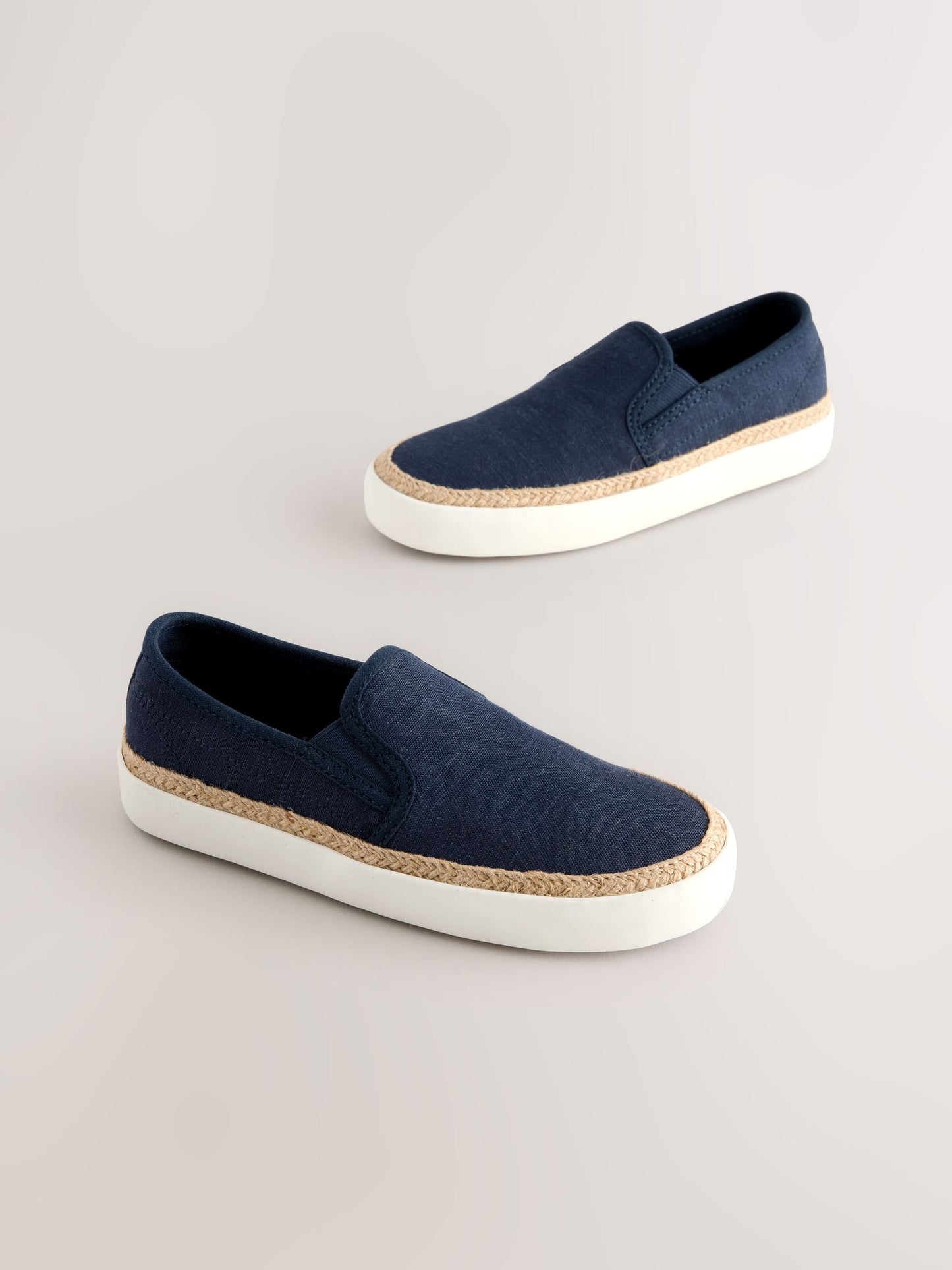Navy Slip-On Espadrille Loafers image 1
