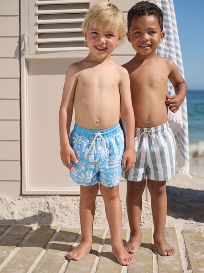 Blue/Green Swim Shorts 2 Pack (3mths-7yrs) image 1