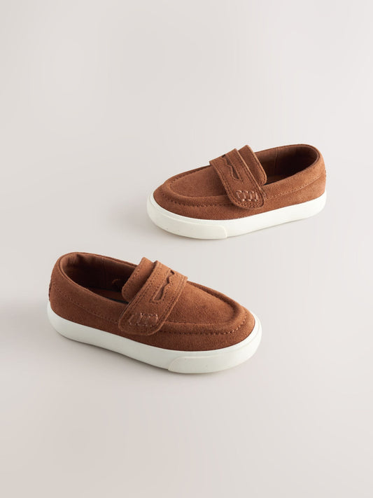 Tan Brown Standard Fit (F) Loafers image 1