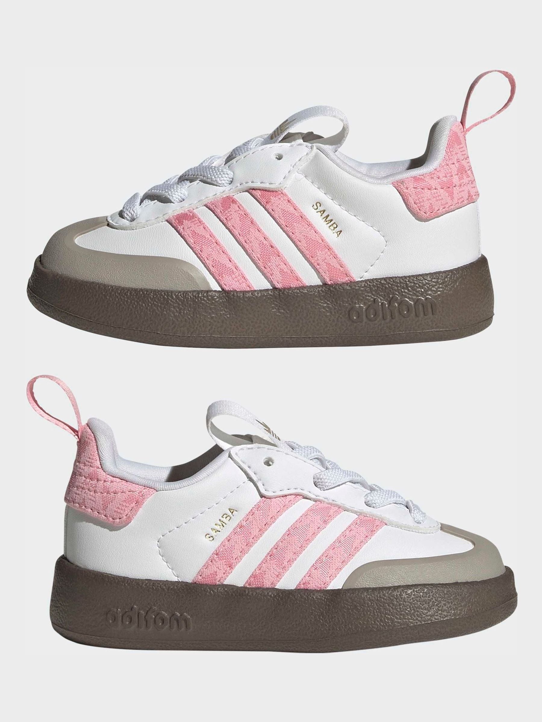 adidas Originals White Adifoam Samba Infant Trainers image 3