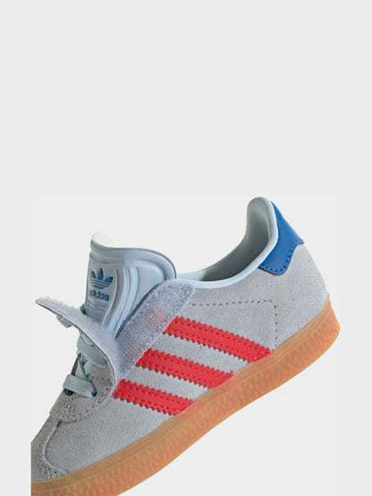 adidas Originals Blue Gazelle Comfort Closure Elastic Laces Infant Trainers image 10