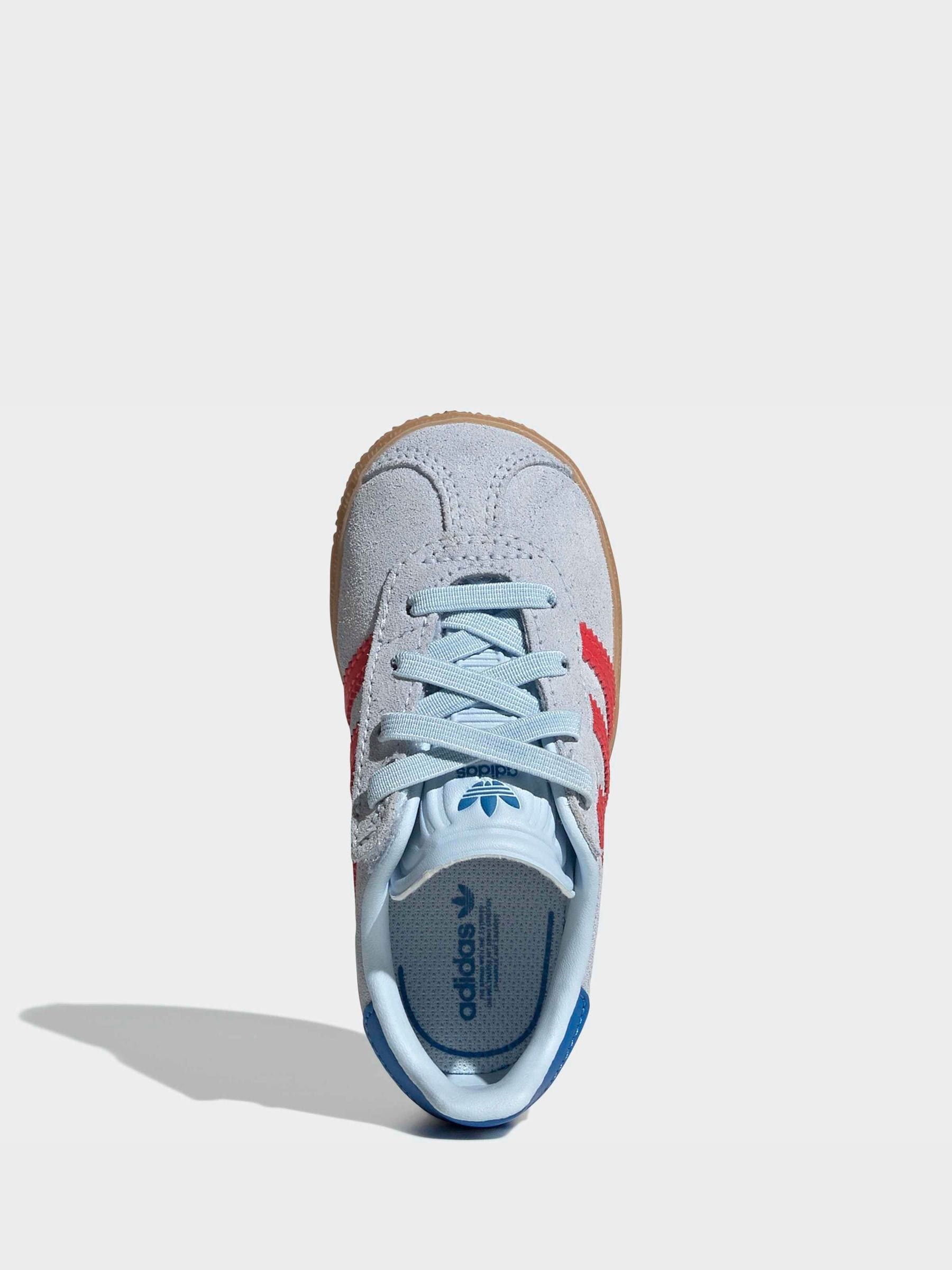 adidas Originals Blue Gazelle Comfort Closure Elastic Laces Infant Trainers image 5