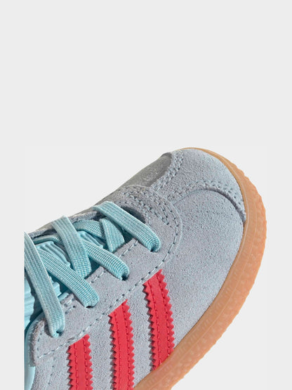 adidas Originals Blue Gazelle Comfort Closure Elastic Laces Infant Trainers image 6