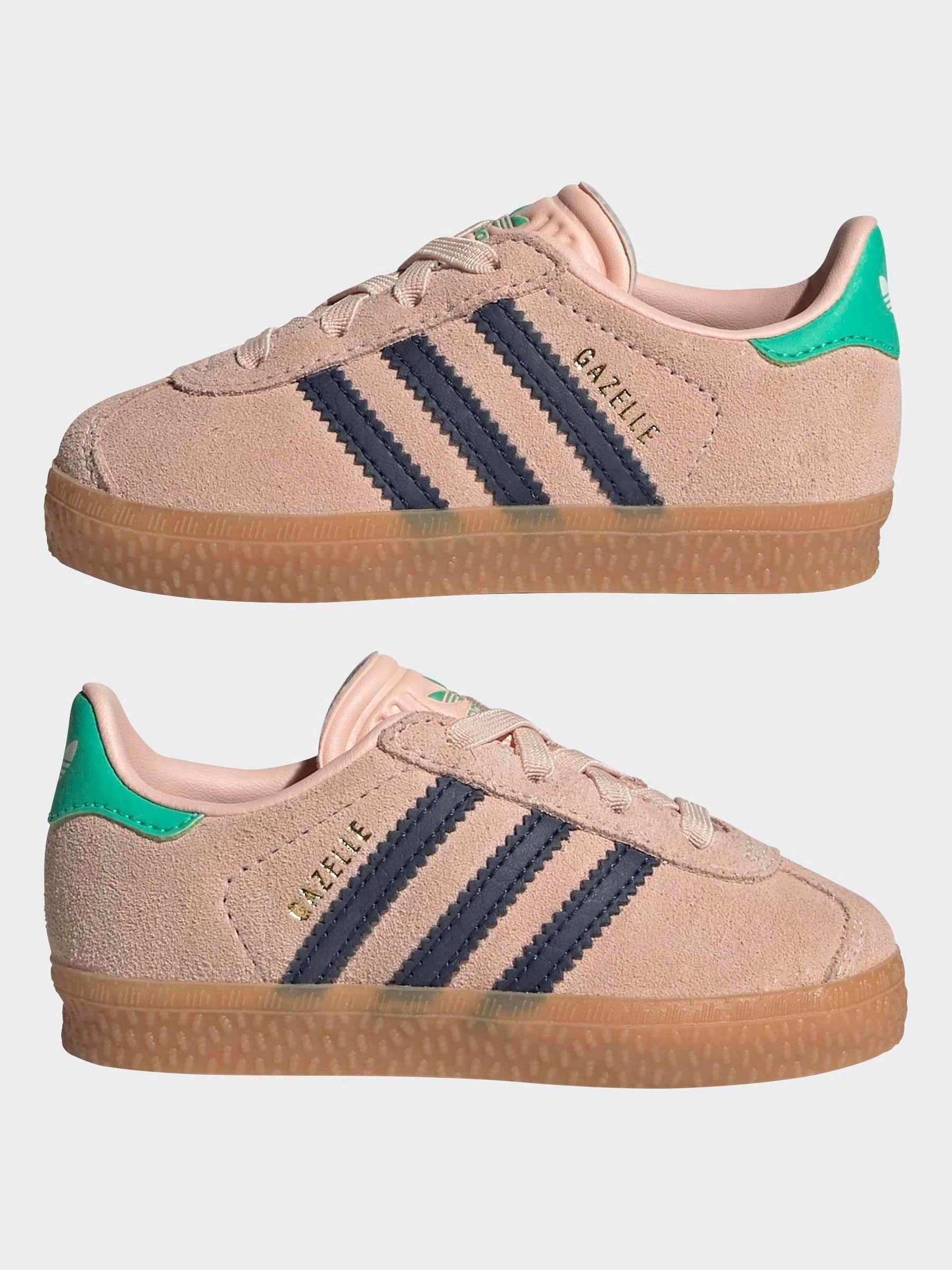 adidas Originals Pink Gazelle Comfort Closure Elastic Laces Infant Trainers image 5