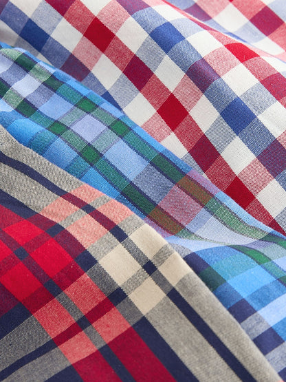 Red/Blue Check Woven Short Pyjamas 3 Pack (9mths-12yrs) image 7