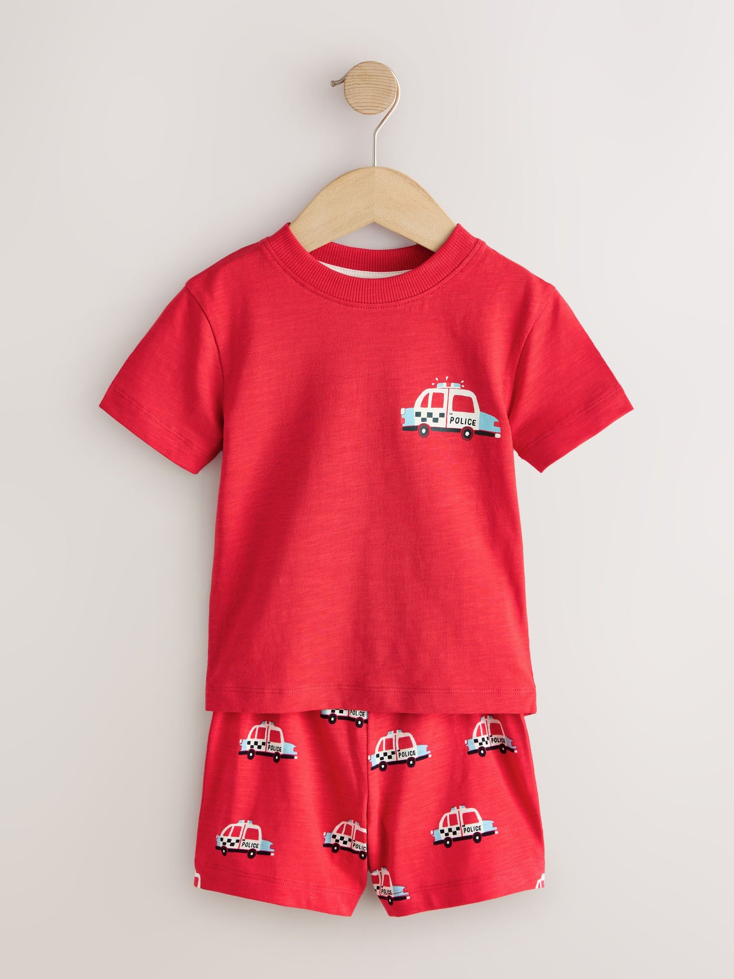 Red/Blue/Grey Emergency Vehicles Short Pyjamas 3 Pack (9mths-8yrs) image 5