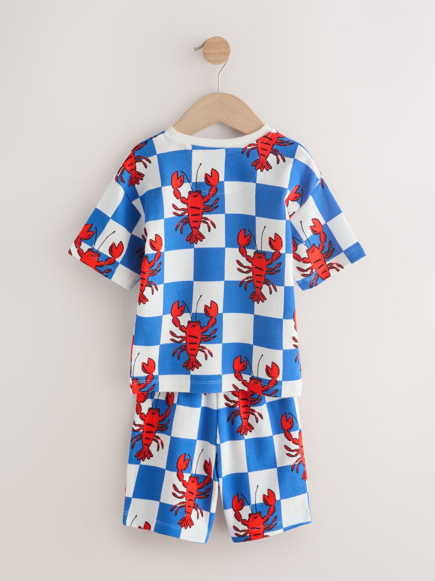 Blue/Green/Red/White Lobster & Chilii Seaside Short Pyjamas 3 Pack (9mths-10yrs) image 3