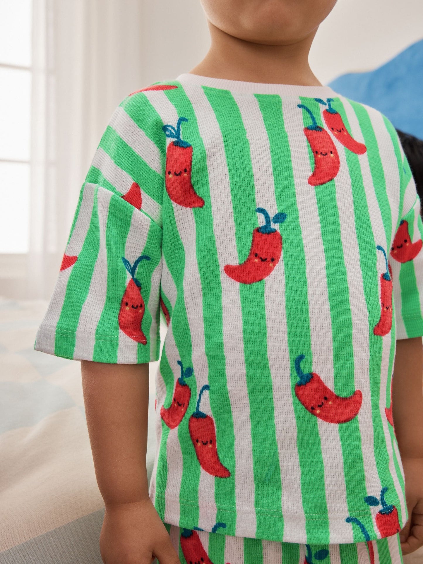 Blue/Green/Red/White Lobster & Chilii Seaside Short Pyjamas 3 Pack (9mths-10yrs) image 7