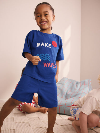 Red/Blue/White Seaside Short Pyjamas 3 Pack (9mths-12yrs) image 5