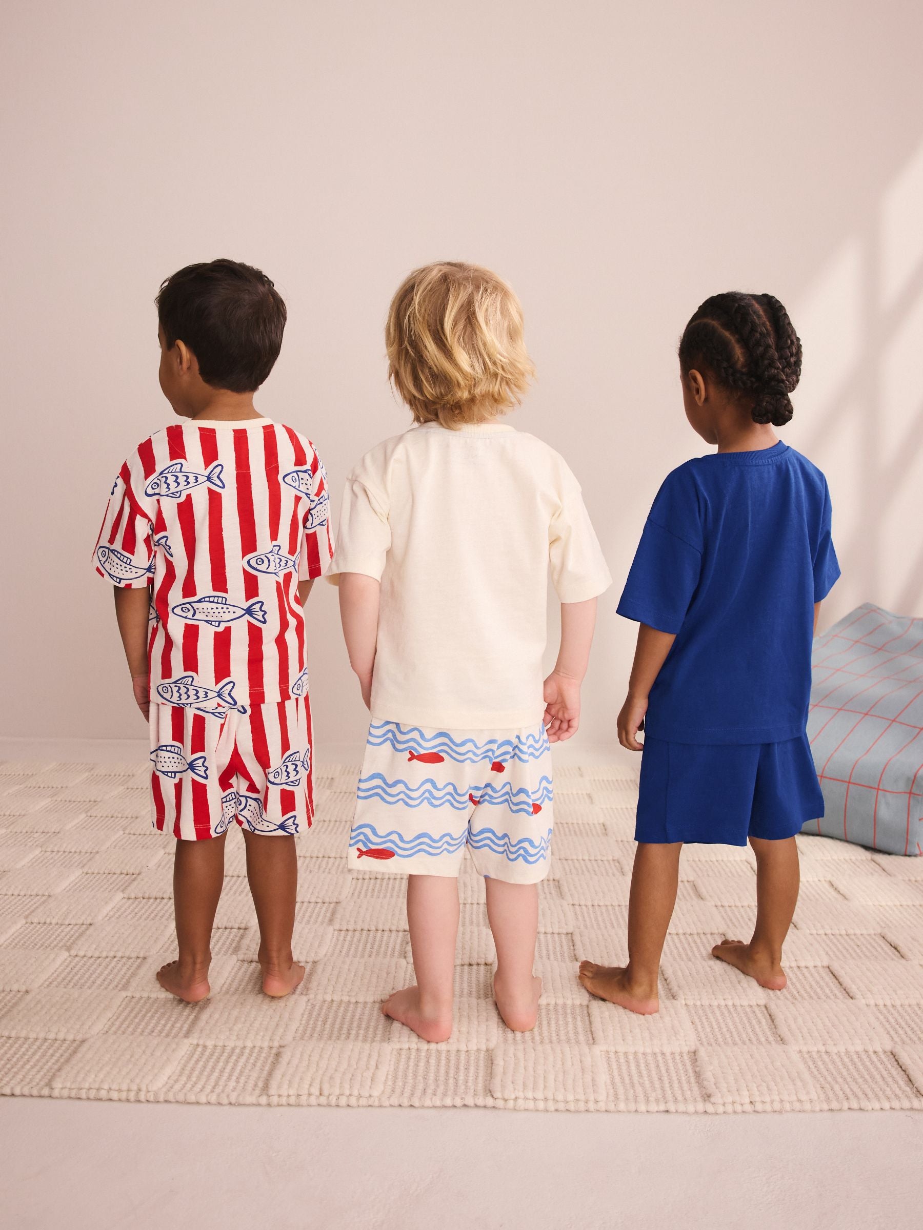 Red/Blue/White Seaside Short Pyjamas 3 Pack (9mths-12yrs) image 7