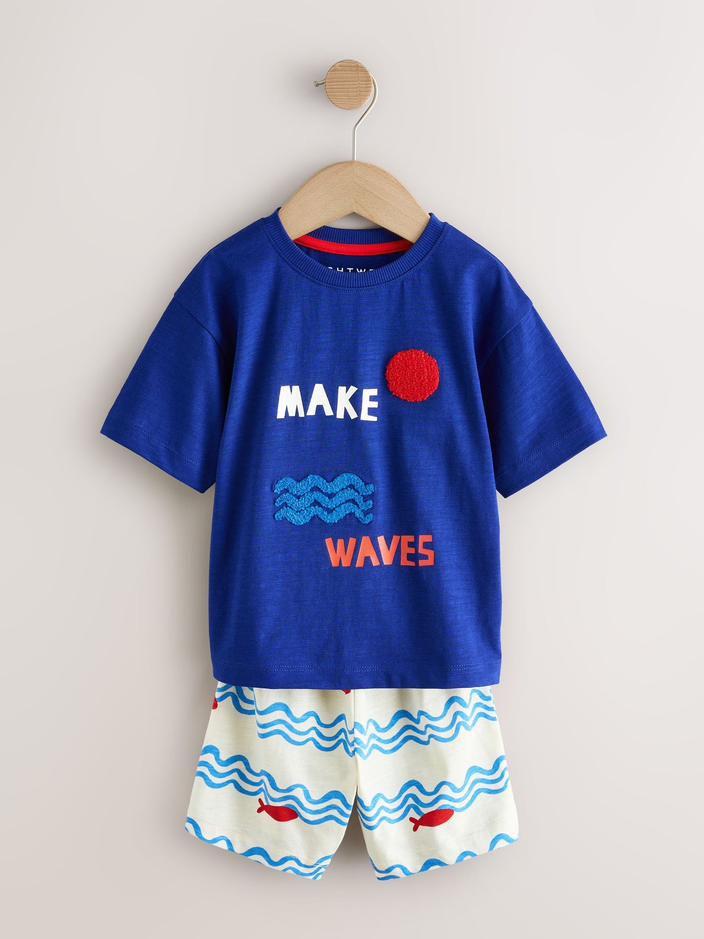 Red/Blue/White Seaside Short Pyjamas 3 Pack (9mths-12yrs) image 10