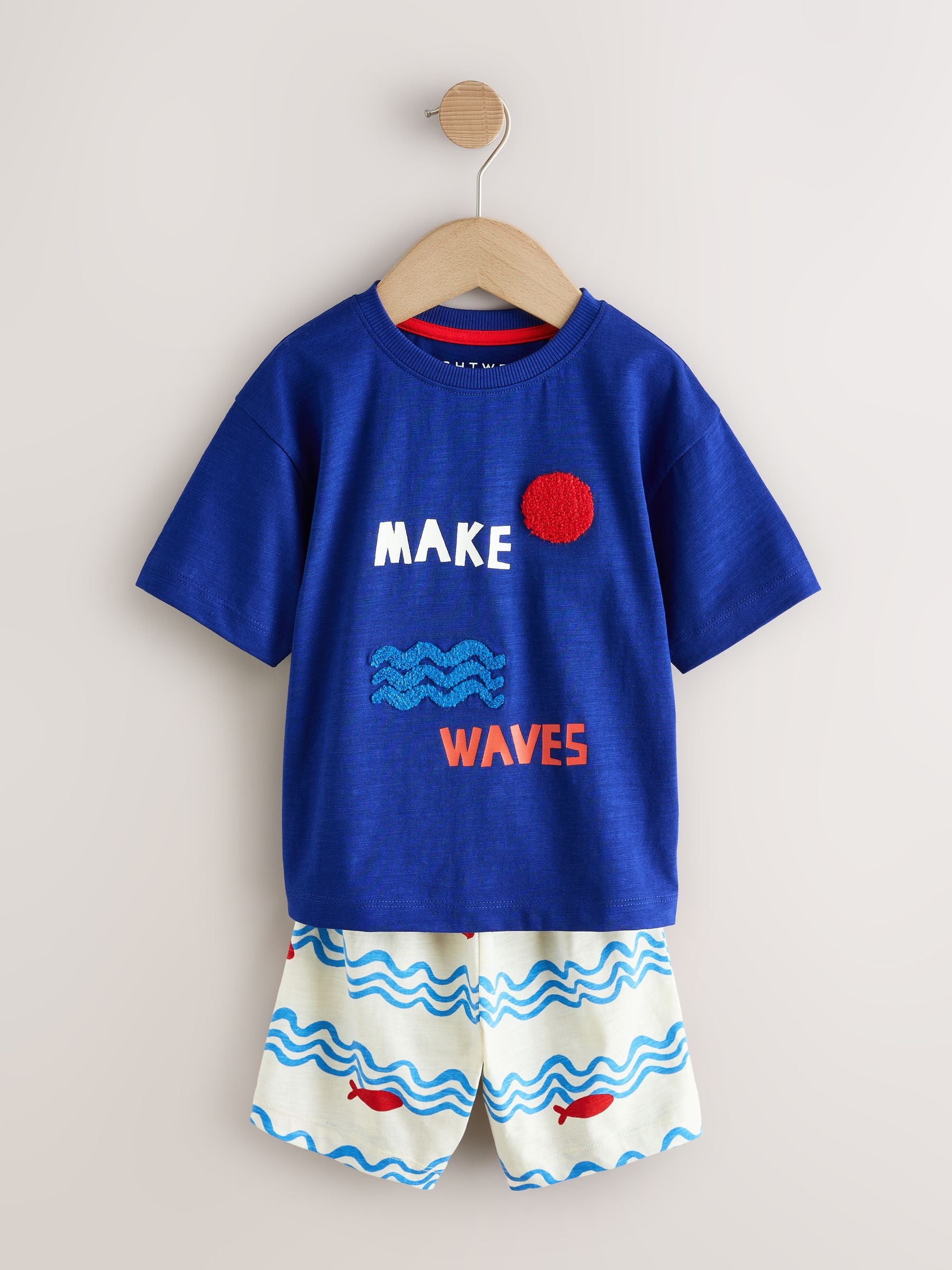 Red/Blue/White Seaside Short Pyjamas 3 Pack (9mths-12yrs) image 10