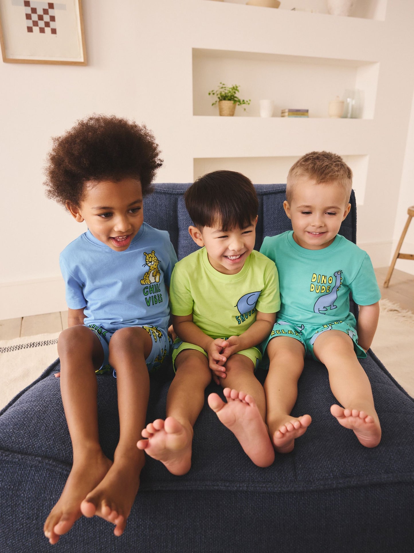 Blue/Green Animal Fun Short Pyjamas 3 Pack (9mths-8yrs) image 4