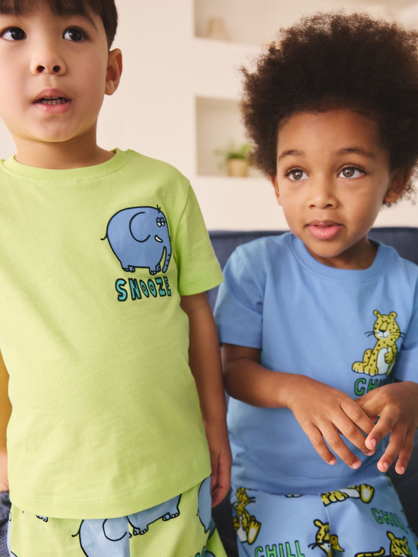 Blue/Green Animal Fun Short Pyjamas 3 Pack (9mths-8yrs) image 5