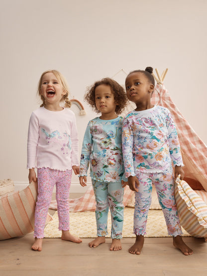 Unicorn Snuggle Pyjamas 3 Pack (9mths-10yrs) - image 2