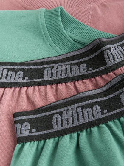 Pink/Green Short Pyjamas 2 Pack (3-16yrs) image 6