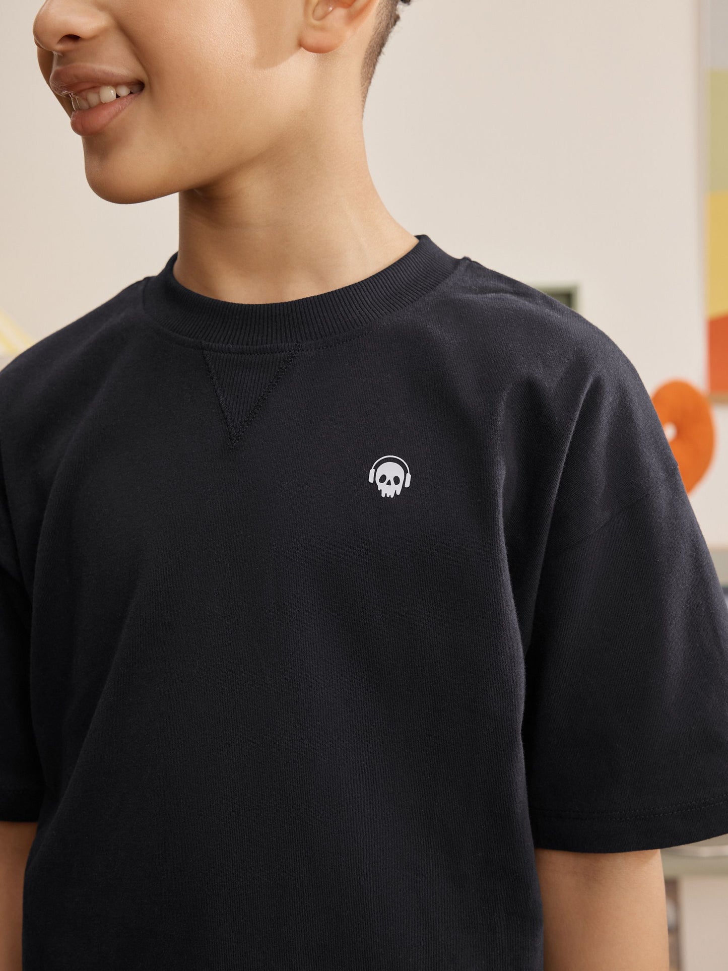 Black/Ecru Plain Short Pyjamas 2 Pack (3-16yrs) image 5
