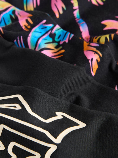 Black/Pink Palm Trees & Paradise Short Pyjamas 2 Pack (3-16yrs) image 6