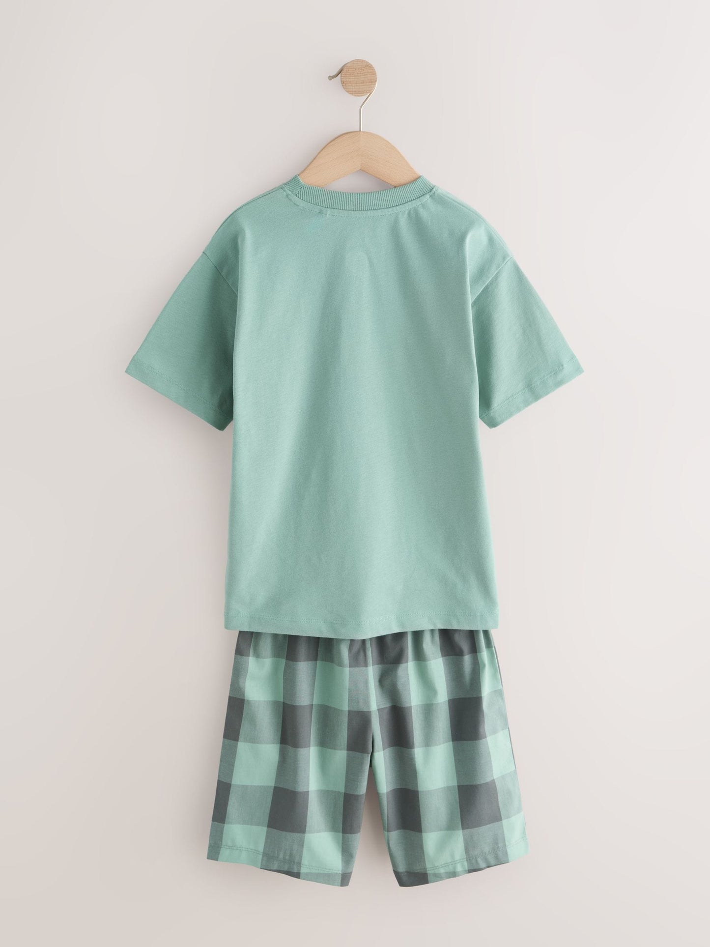Blue/Green/Stone Woven Short Pyjamas 3 Pack (3-16yrs) image 6