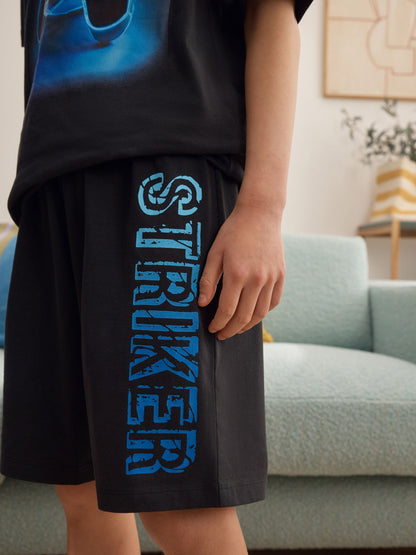 Blue/Black Gamer Football Short Pyjamas 2 Pack (3-16yrs) image 6