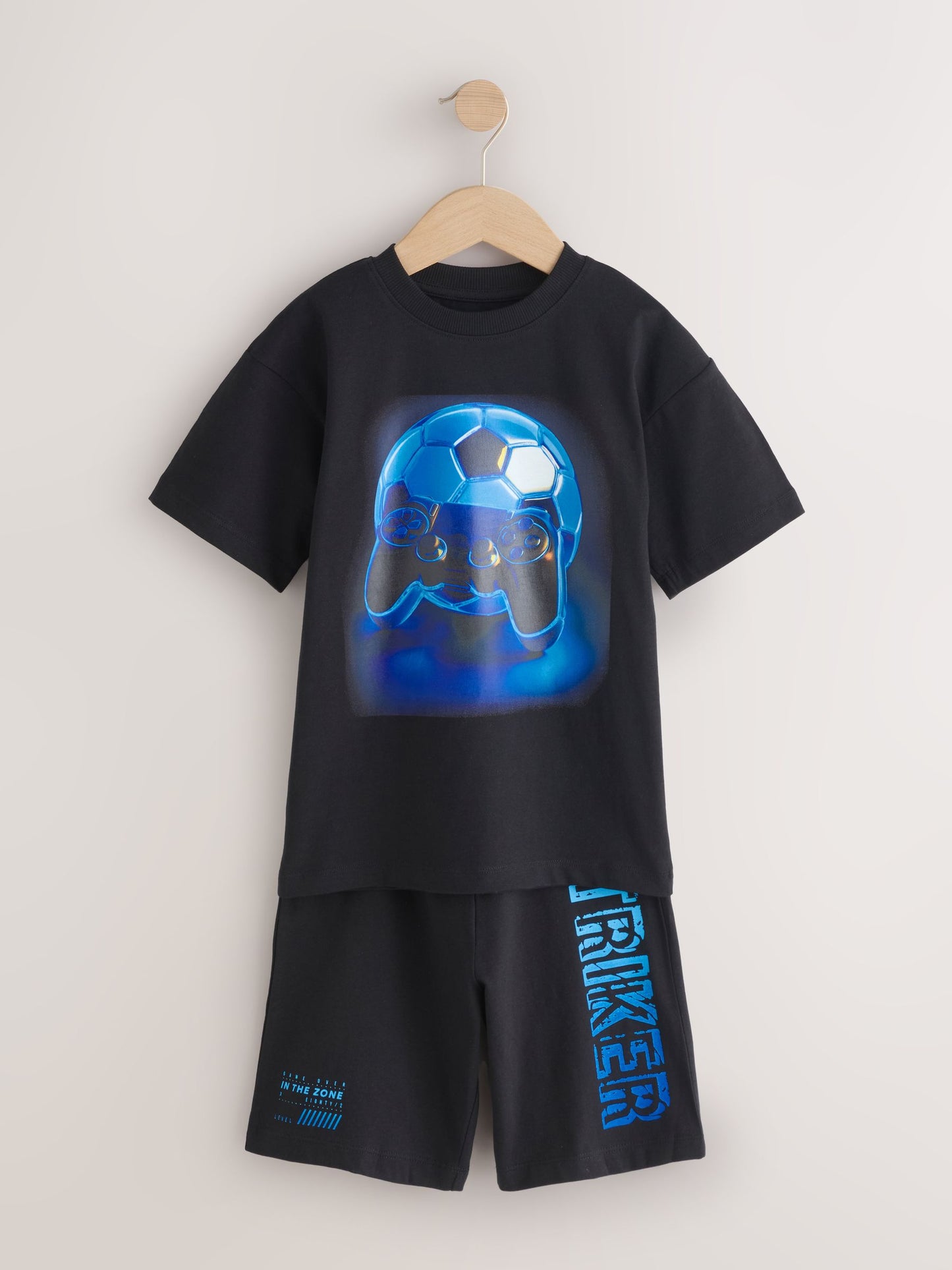 Blue/Black Gamer Football Short Pyjamas 2 Pack (3-16yrs) image 9