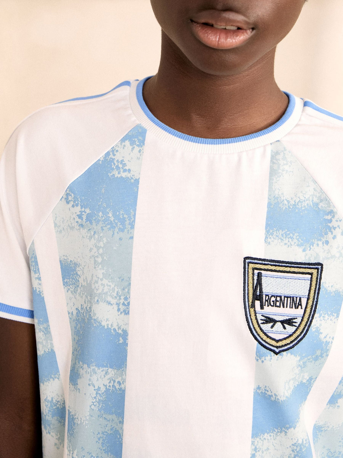 Blue/White Argentina Single Short Football Pyjamas (4-14yrs) - image 3