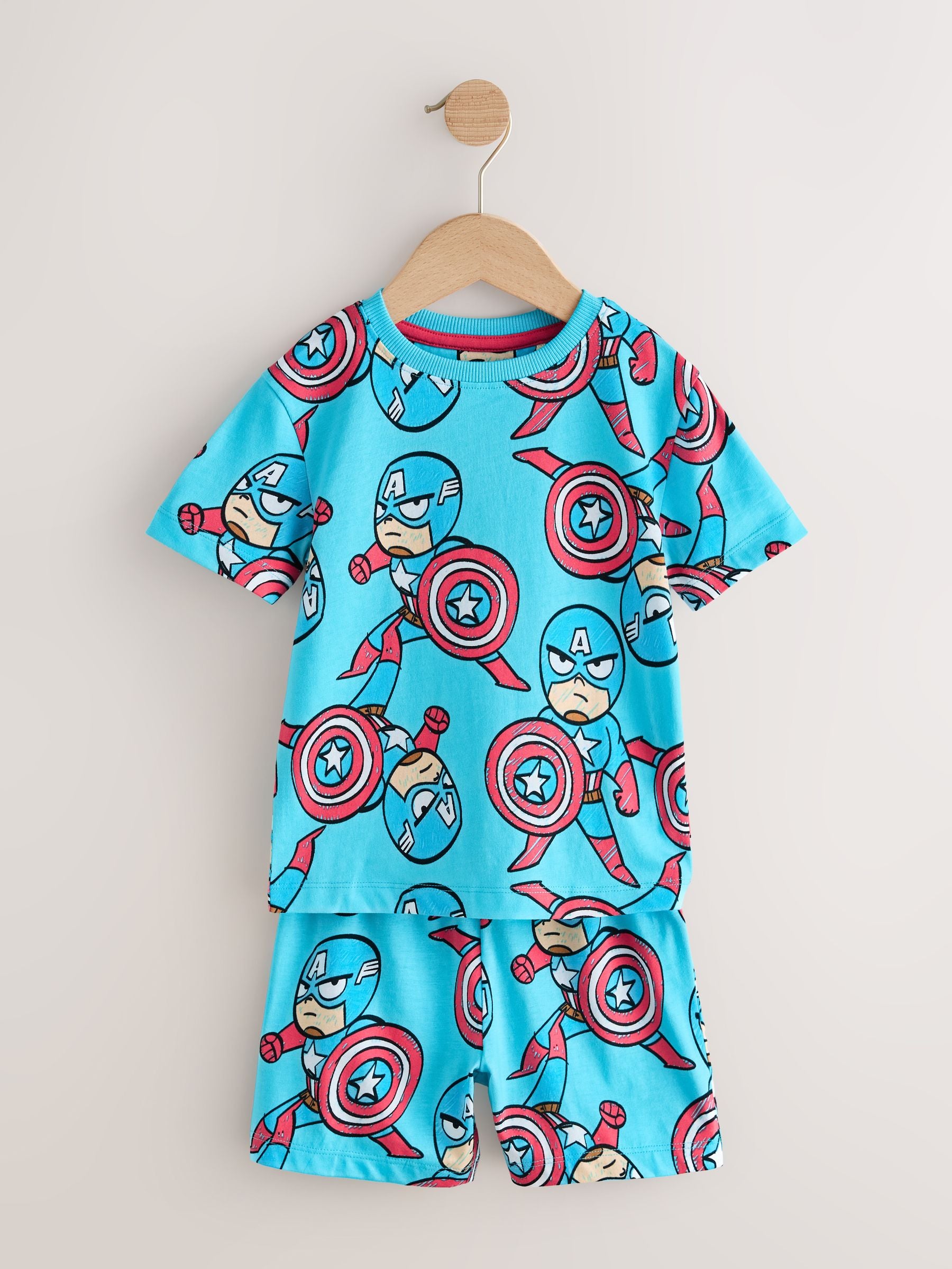 Multi Bright Marvel Short Pyjamas 3 Pack (12mths-11yrs) image 3