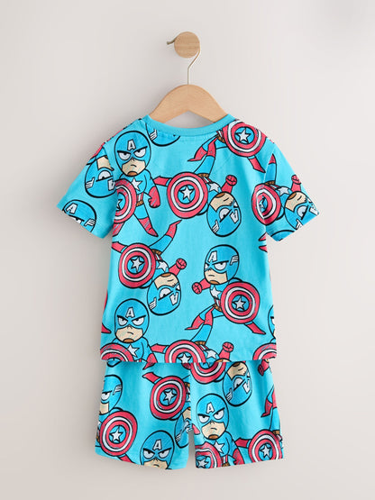 Multi Bright Marvel Short Pyjamas 3 Pack (12mths-11yrs) image 6