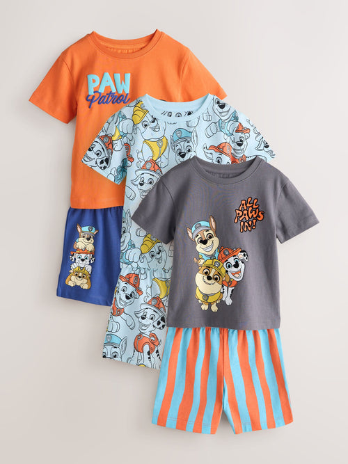 Blue/Grey/Orange Paw Patrol Short Pyjamas 3 Pack (9mths-8yrs) image 1
