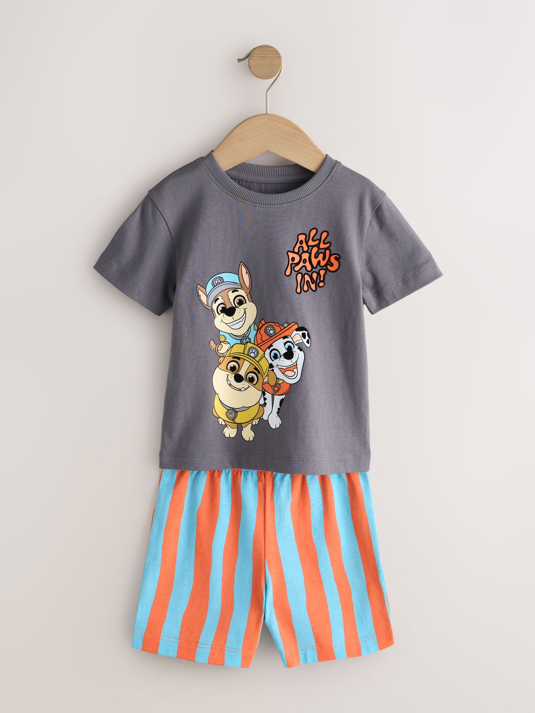 Dsiney Kidz - Blue/Grey/Orange Paw Patrol Short Pyjamas 3 Pack (9mths-8yrs) image 4