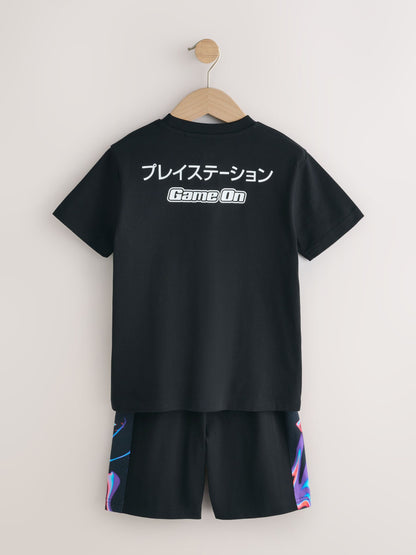 Dsiney Kidz - Blue/Black Playstation Short Pyjamas 2 Pack (4-16yrs) image 2