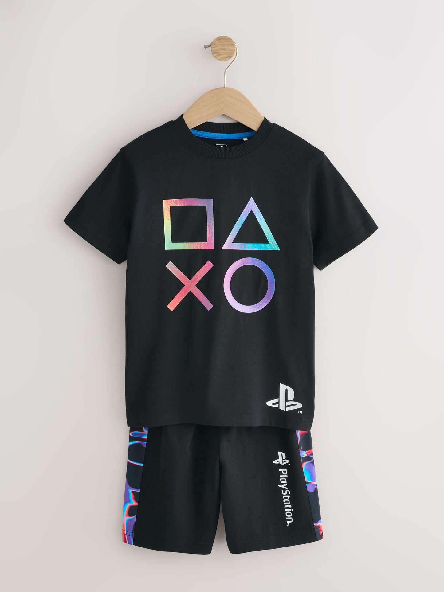 Dsiney Kidz - Blue/Black Playstation Short Pyjamas 2 Pack (4-16yrs) image 5