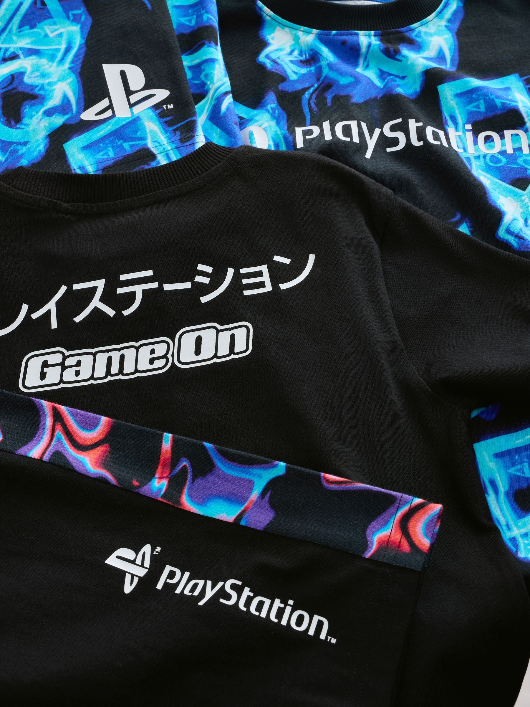 Dsiney Kidz - Blue/Black Playstation Short Pyjamas 2 Pack (4-16yrs) image 7