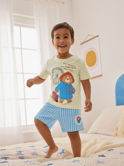 Blue/Yellow Single Paddington Short Pyjamas (9mths-8yrs) image 1