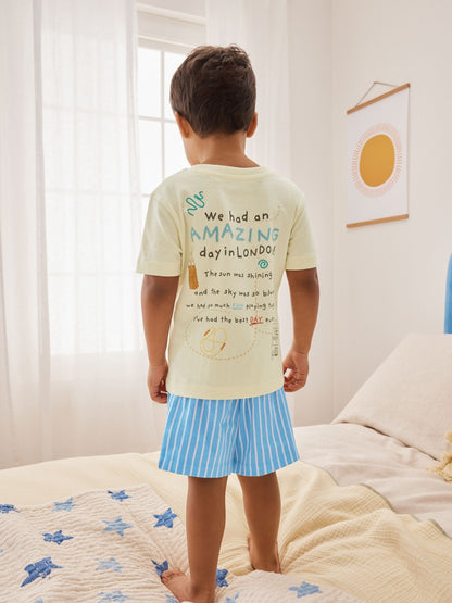 Blue/Yellow Single Paddington Short Pyjamas (9mths-8yrs) image 3