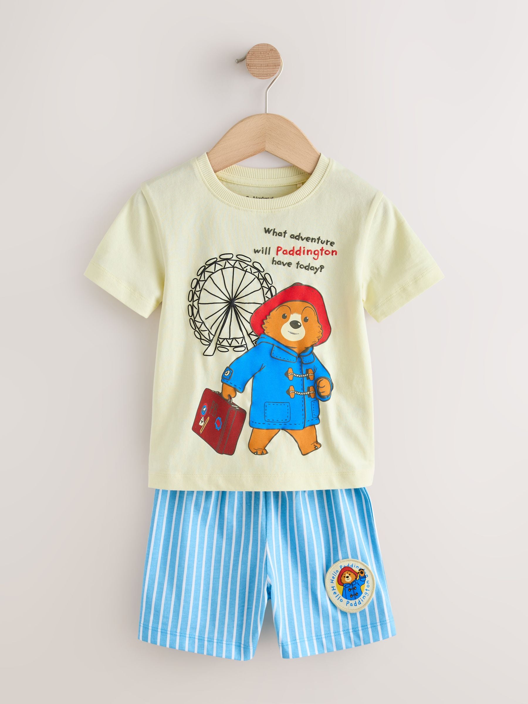 Blue/Yellow Single Paddington Short Pyjamas (9mths-8yrs) image 6