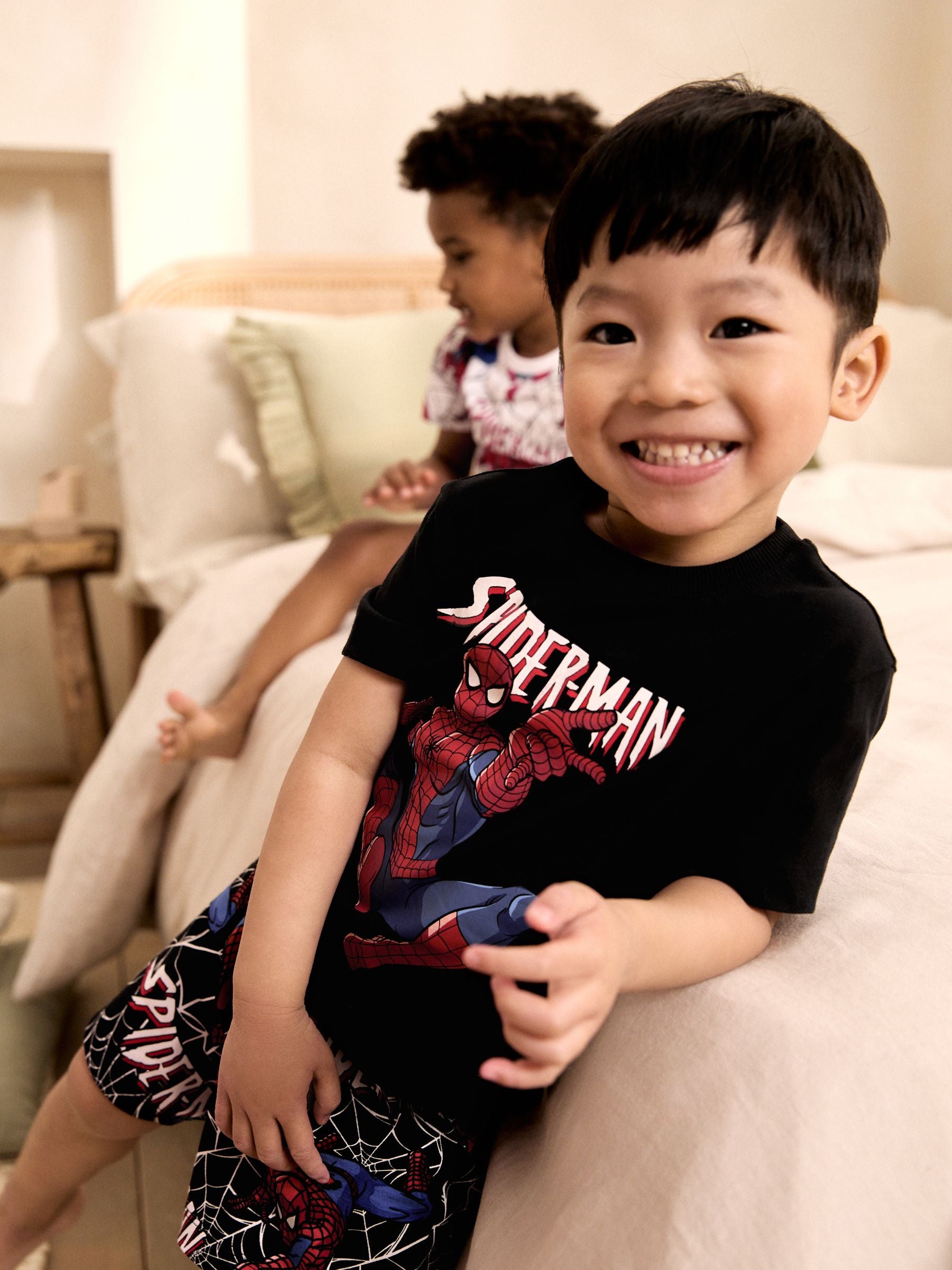 Dsiney Kidz - Black/Red Spiderman Short Pyjamas 3 Pack (12mths-10yrs) image 2