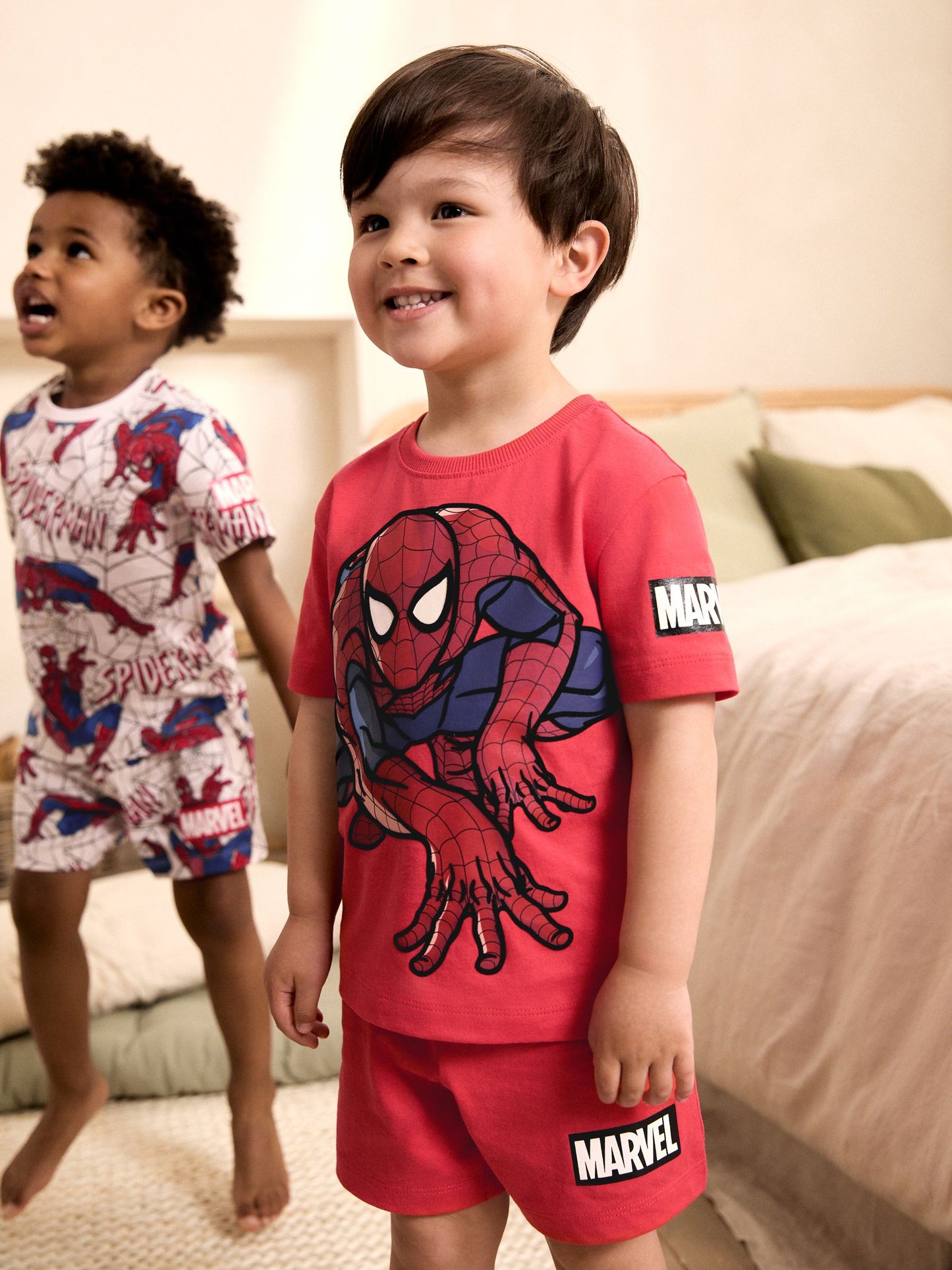 Dsiney Kidz - Black/Red Spiderman Short Pyjamas 3 Pack (12mths-10yrs) image 3