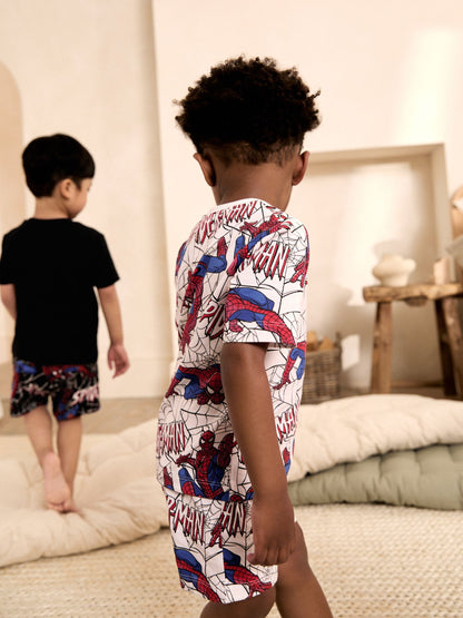 Dsiney Kidz - Black/Red Spiderman Short Pyjamas 3 Pack (12mths-10yrs) image 5