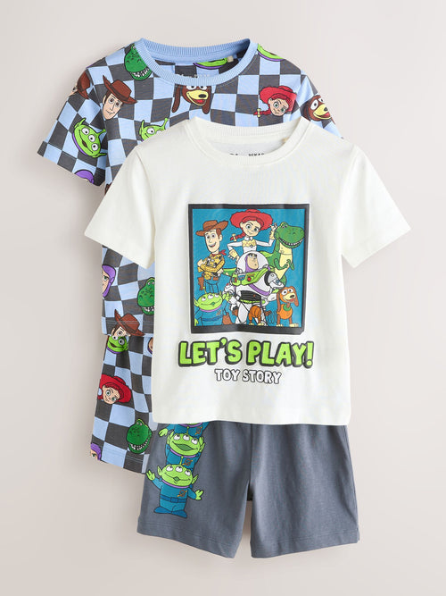 Black/Green/Blue/White Toy Story Short Pyjamas 2 Pack (9mths-8yrs) image 1