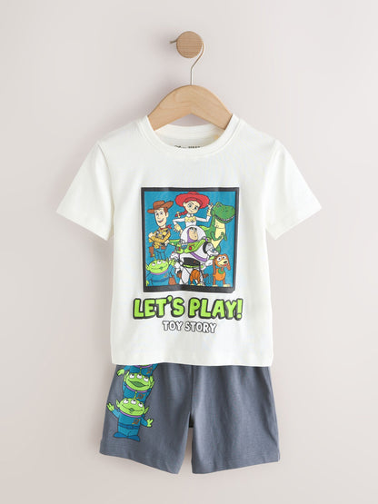 Black/Green/Blue/White Toy Story Short Pyjamas 2 Pack (9mths-8yrs) image 4