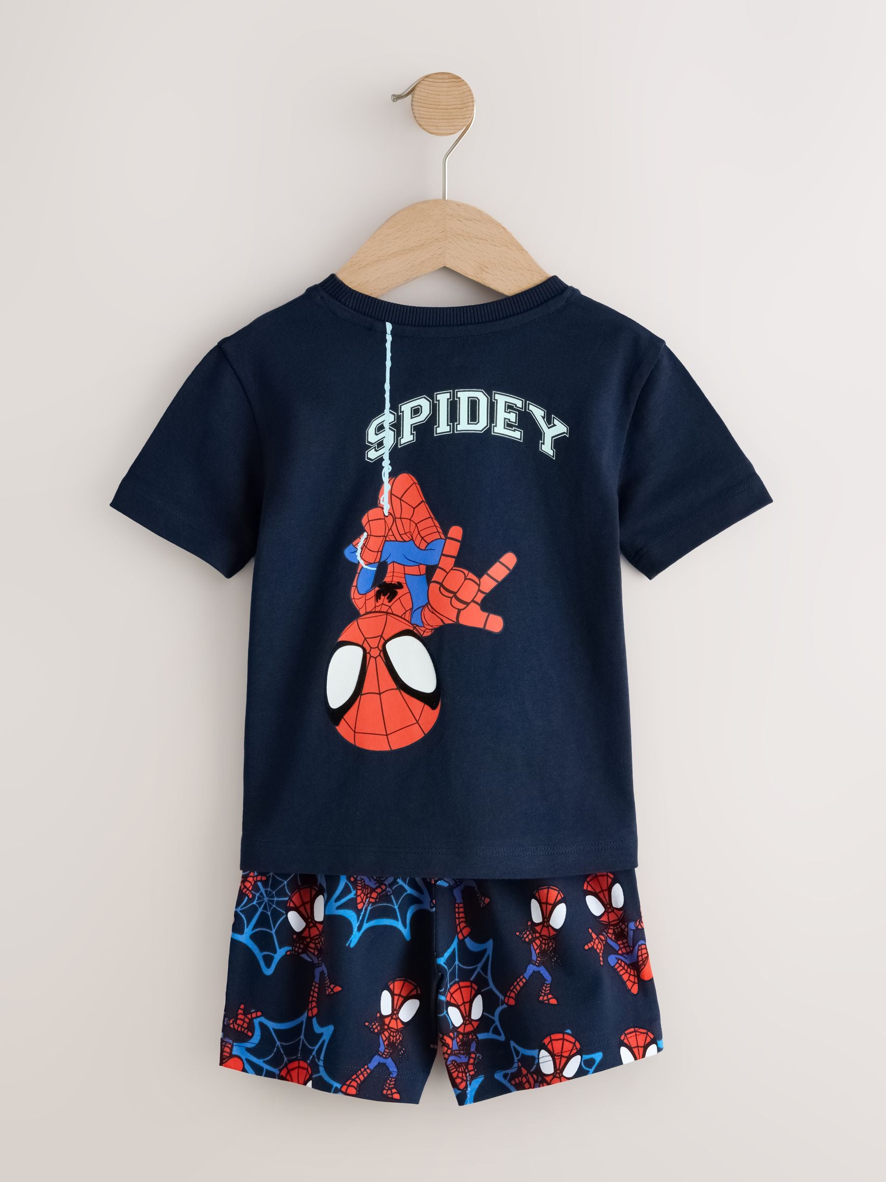 Dsiney Kidz - Navy/Red Spidey and Friends Short Pyjamas 3 Pack (12mths-10yrs) image 3