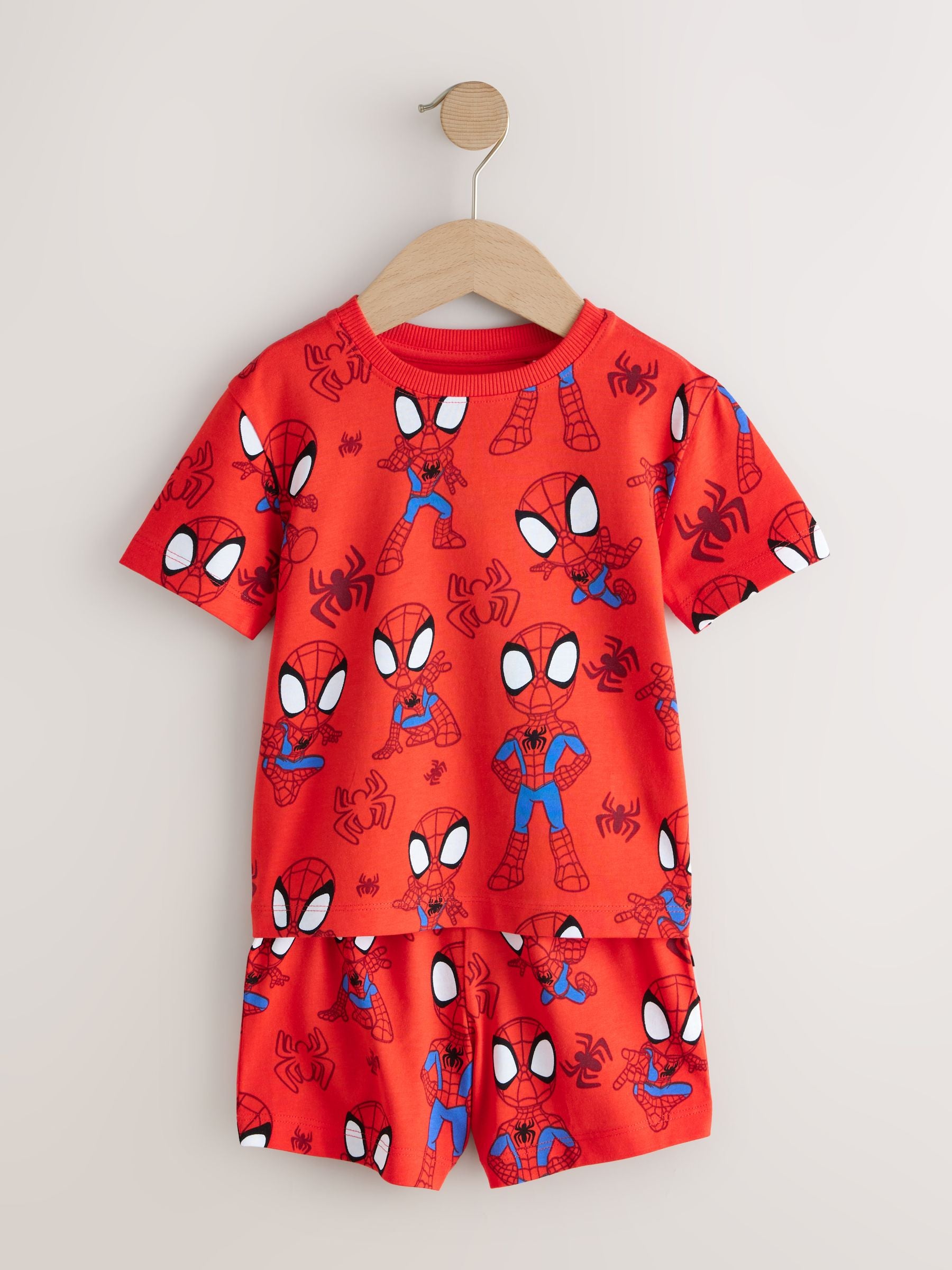 Dsiney Kidz - Navy/Red Spidey and Friends Short Pyjamas 3 Pack (12mths-10yrs) image 4