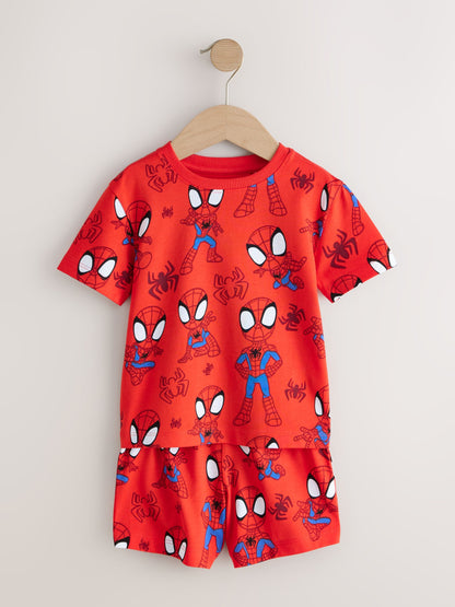 Dsiney Kidz - Navy/Red Spidey and Friends Short Pyjamas 3 Pack (12mths-10yrs) image 4