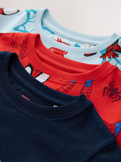 Dsiney Kidz - Navy/Red Spidey and Friends Short Pyjamas 3 Pack (12mths-10yrs) image 6
