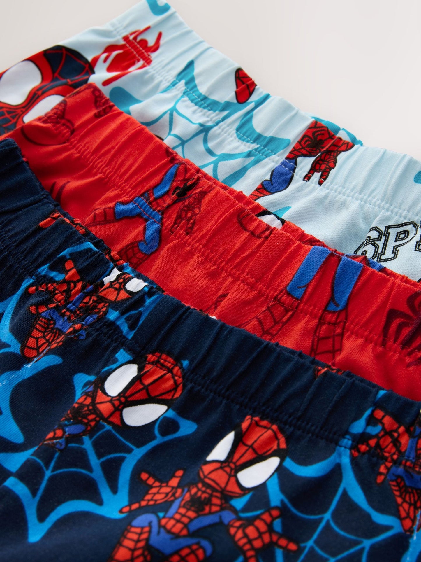 Dsiney Kidz - Navy/Red Spidey and Friends Short Pyjamas 3 Pack (12mths-10yrs) image 7