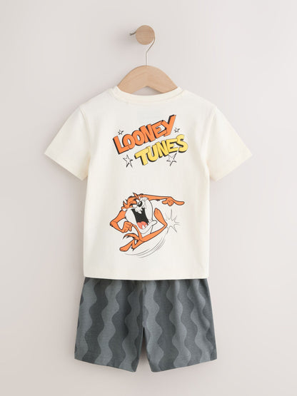 Orange/White/Grey Looney Tunes Short Pyjamas 2 Pack (9mths-10yrs) image 8